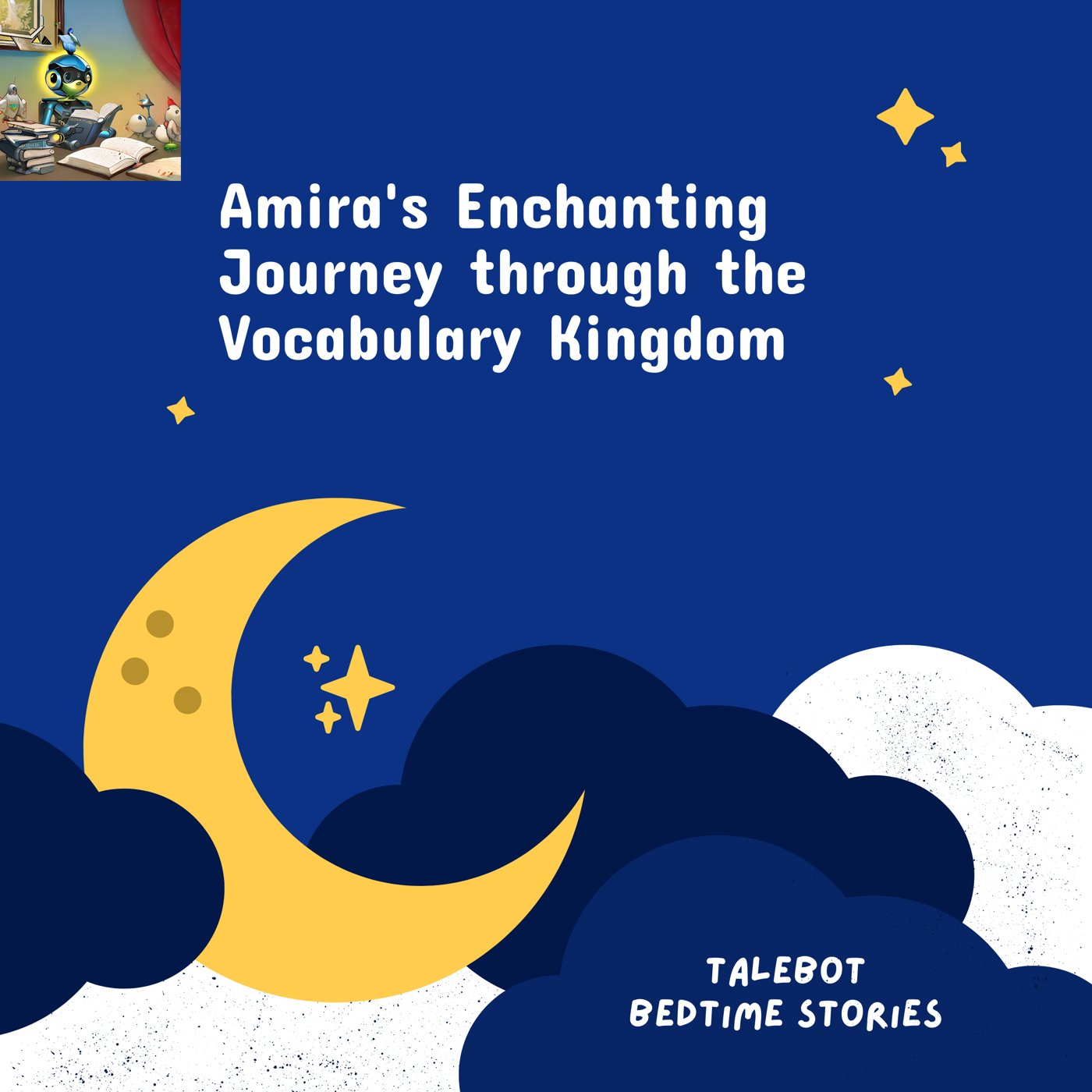 Cover photo of the bedtime story named Amira's Enchanting Journey through the Vocabulary Kingdom