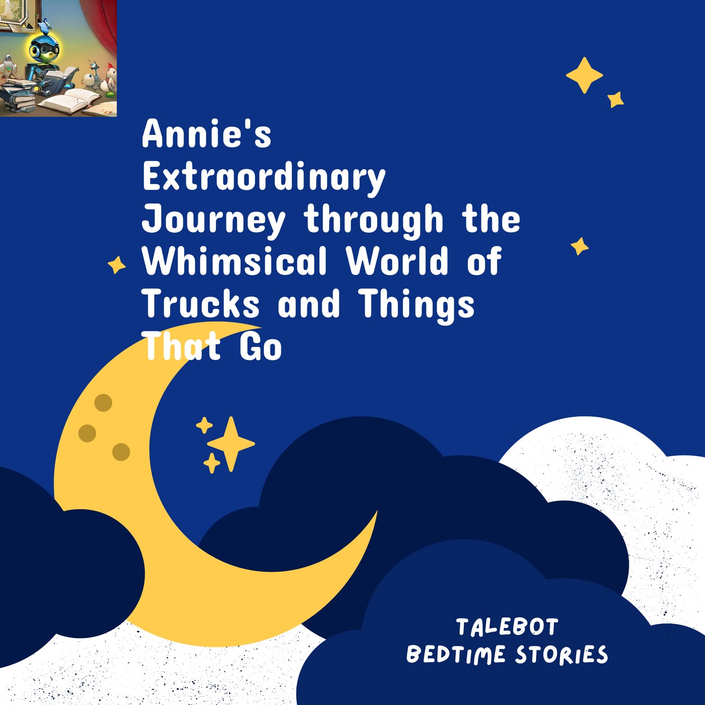 Cover photo of the bedtime story named Annie's Extraordinary Journey through the Whimsical World of Trucks and Things That Go