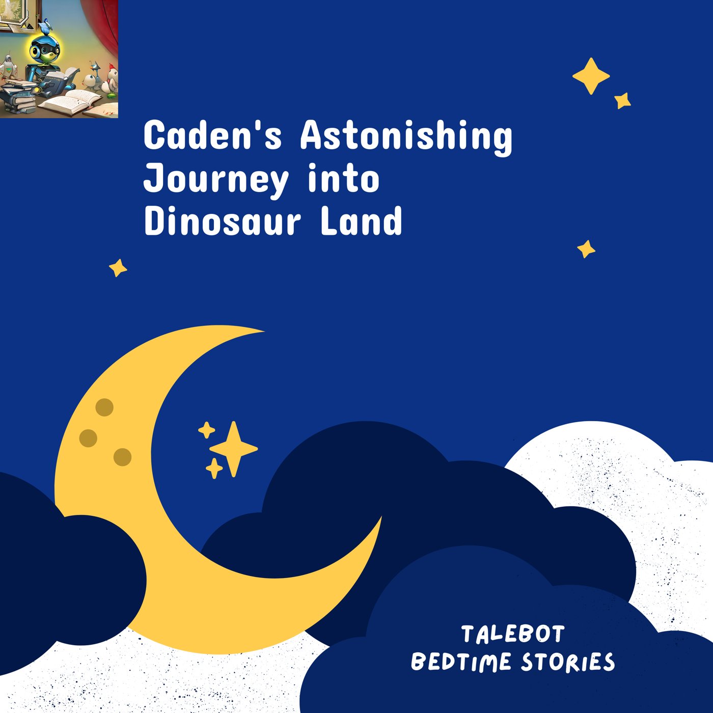 Cover photo of the bedtime story named Caden's Astonishing Journey into Dinosaur Land