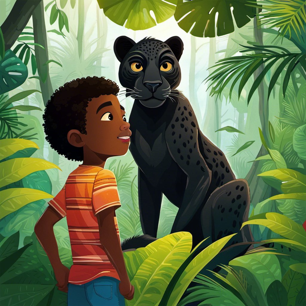 Omar's adventure with the Black Panther in the jungle.