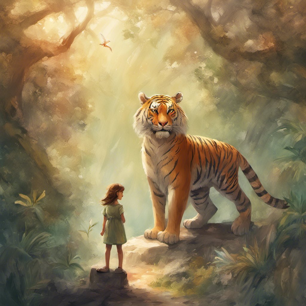 Camille's Adventure: Girl and Tiger in the Jungle.