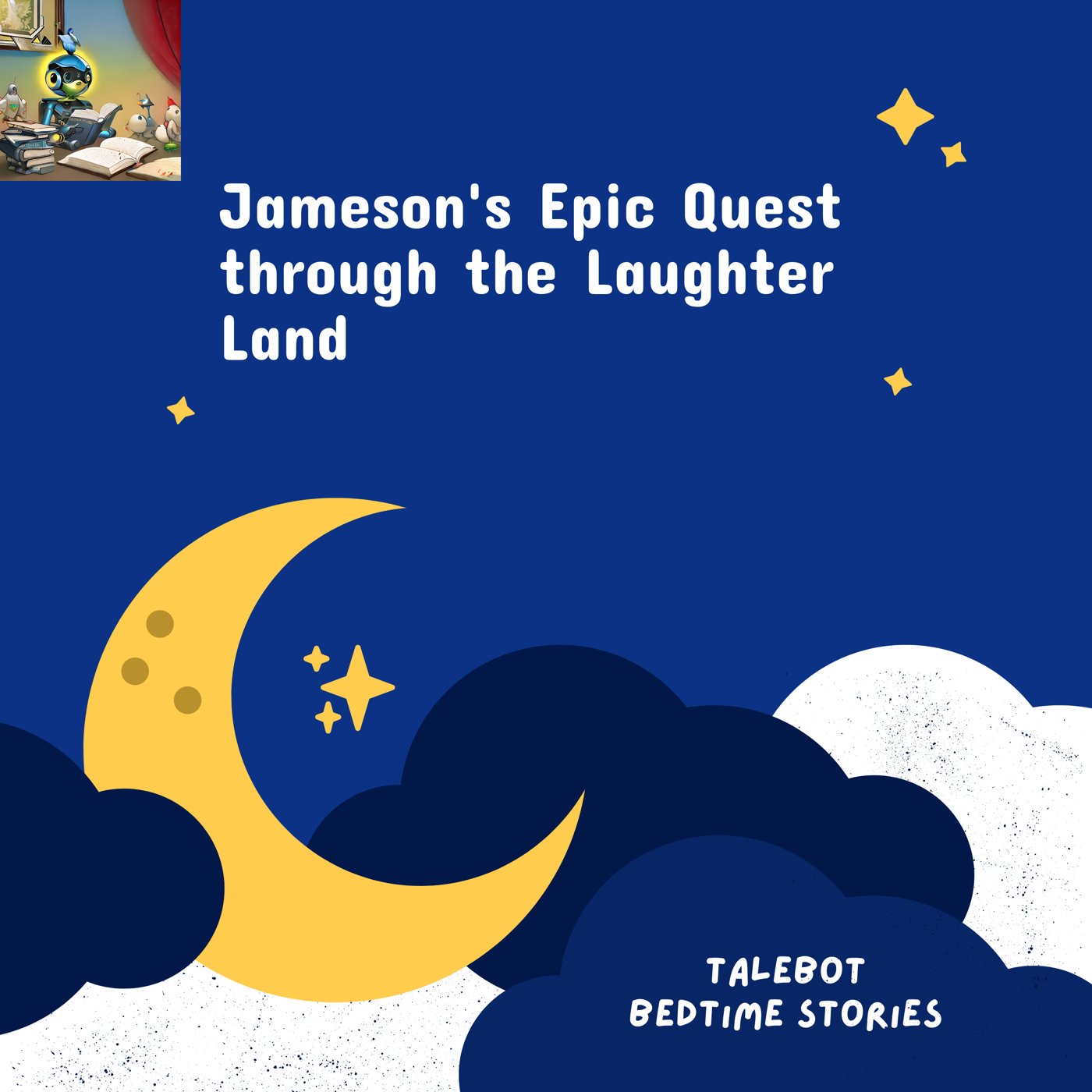 Cover photo of the bedtime story named Jameson's Epic Quest through the Laughter Land