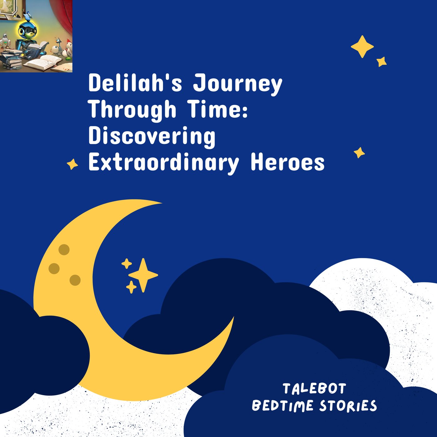 Cover photo of the bedtime story named Delilah's Journey Through Time: Discovering Extraordinary Heroes