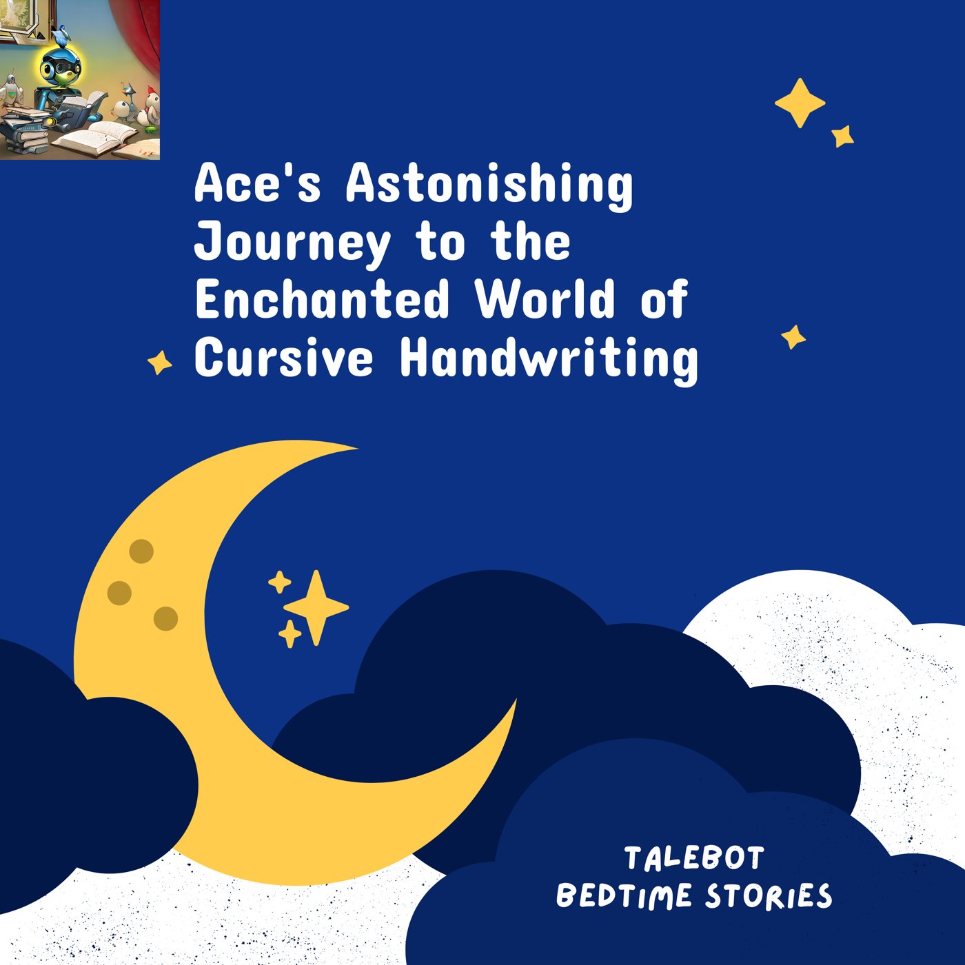 Cover photo of the bedtime story named Ace's Astonishing Journey to the Enchanted World of Cursive Handwriting