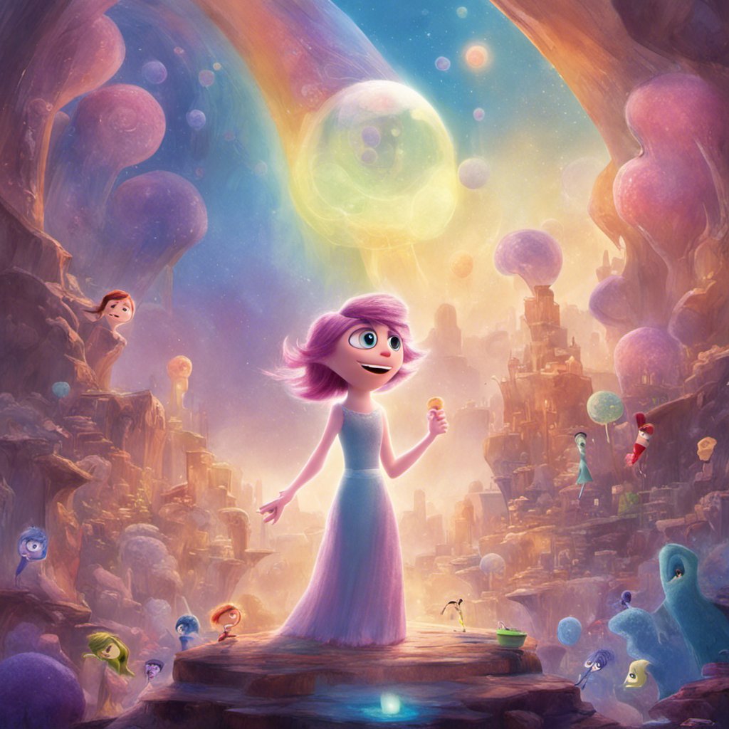 Riley's Journey is beautifully depicted in this movie poster, as the little mermaid embarks on a breathtaking adventure exploring the Land of Emotions.