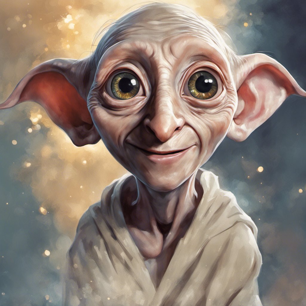 Harry Potter meets Dobby at Disneyland.