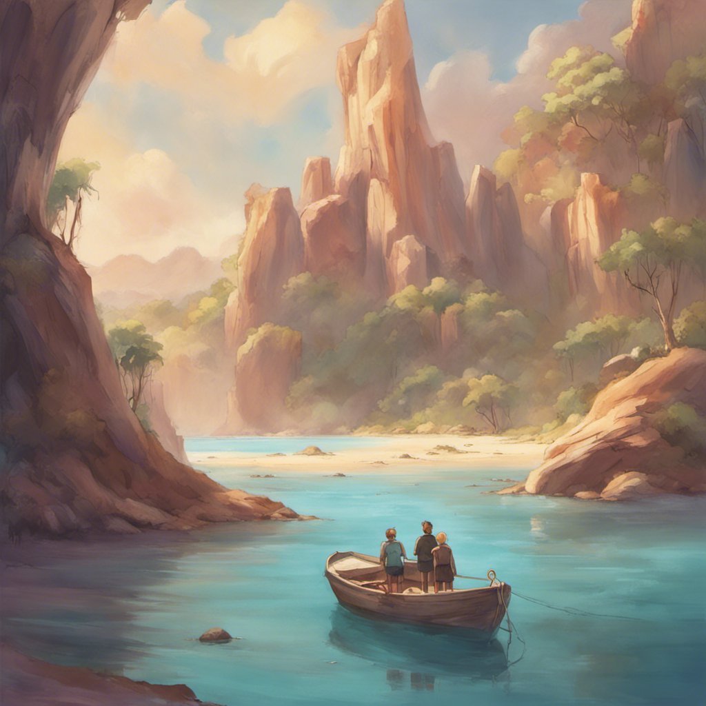 Tom's compassionate quest takes him to Adventure Bay, where he captures a remarkable painting of two people in a boat on the water.