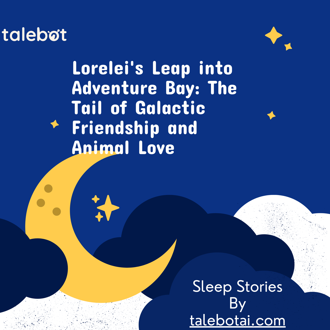 Cover photo of the bedtime story named Lorelei's Leap into Adventure Bay: The Tail of Galactic Friendship and Animal Love