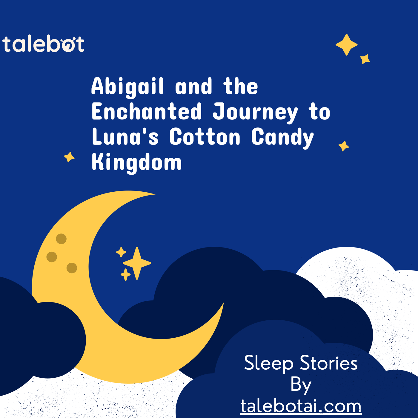 Cover photo of the bedtime story named Abigail and the Enchanted Journey to Luna's Cotton Candy Kingdom