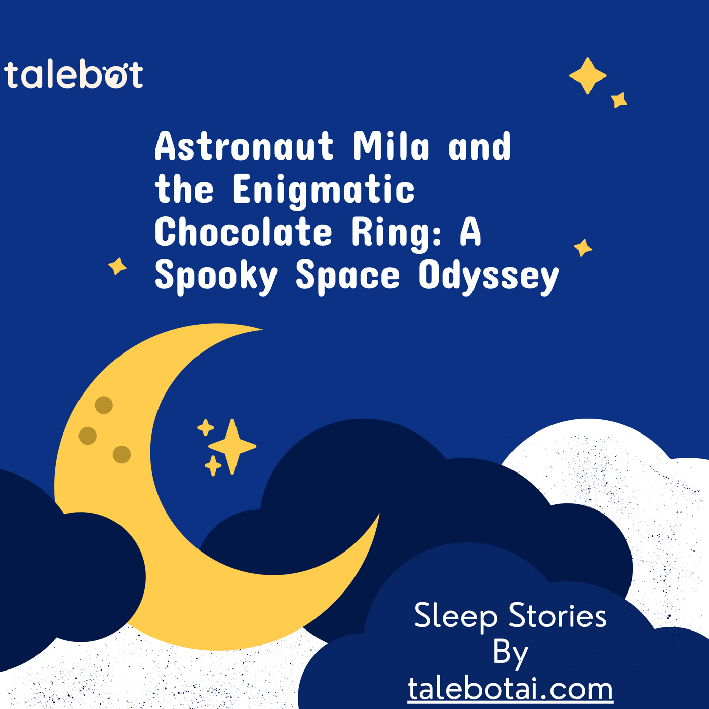 Cover photo of the bedtime story named Astronaut Mila and the Enigmatic Chocolate Ring: A Spooky Space Odyssey