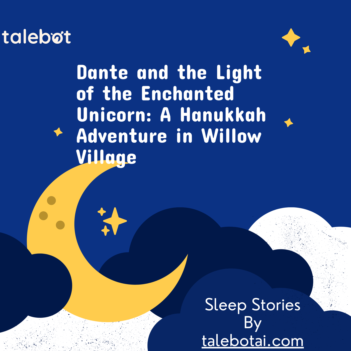 Cover photo of the bedtime story named Dante and the Light of the Enchanted Unicorn: A Hanukkah Adventure in Willow Village