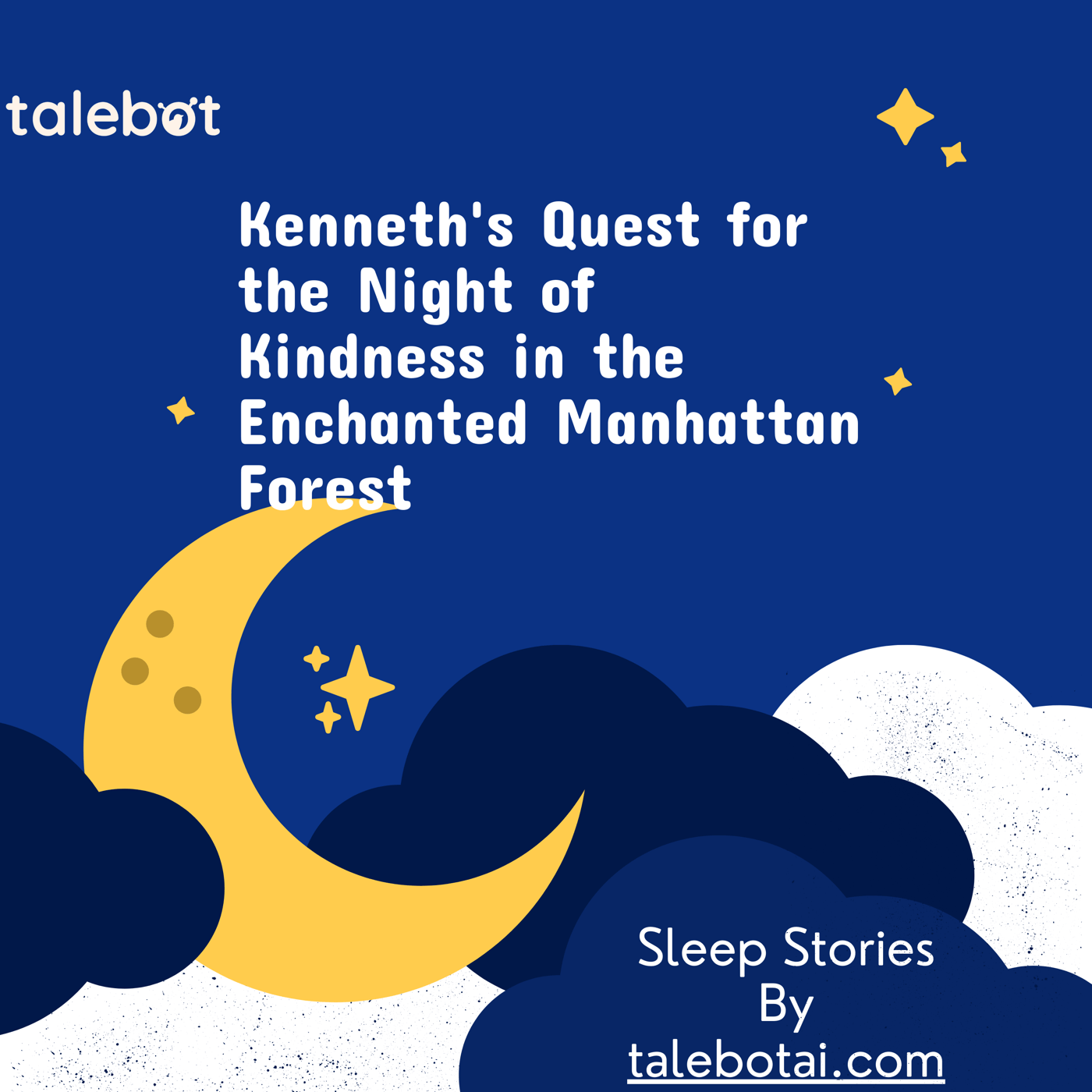 Cover photo of the bedtime story named Kenneth's Quest for the Night of Kindness in the Enchanted Manhattan Forest