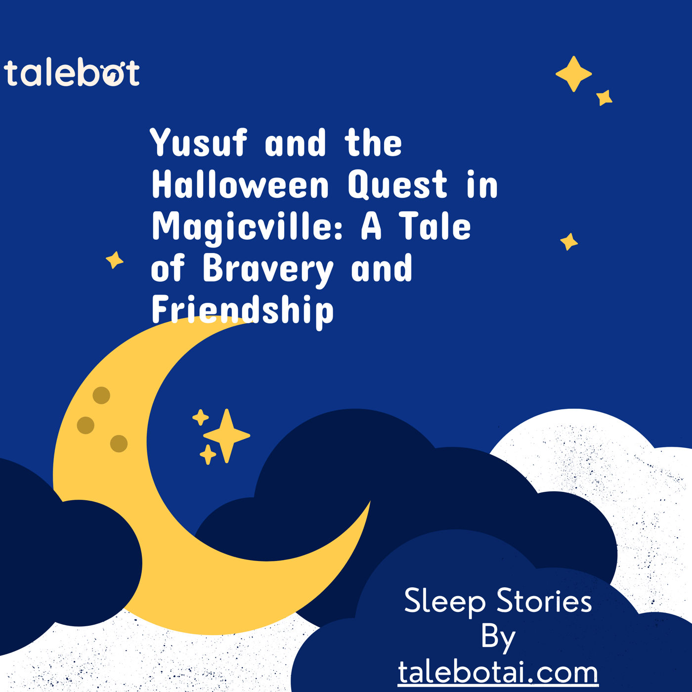 Cover photo of the bedtime story named Yusuf and the Halloween Quest in Magicville: A Tale of Bravery and Friendship