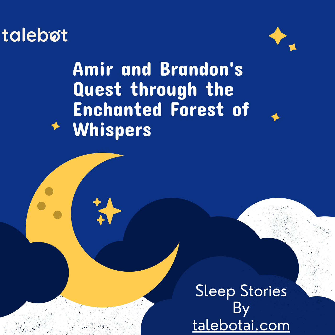 Cover photo of the bedtime story named Amir and Brandon's Quest through the Enchanted Forest of Whispers
